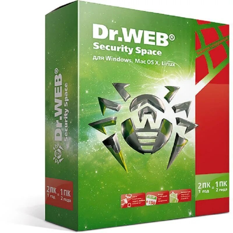 Dr.web Katana 12 мес. 3 ПК. Dr.web антивирус (2 ПК, 1 год) коробочная версия. Dr.web Security Space. Доктор веб секьюрити Спейс.