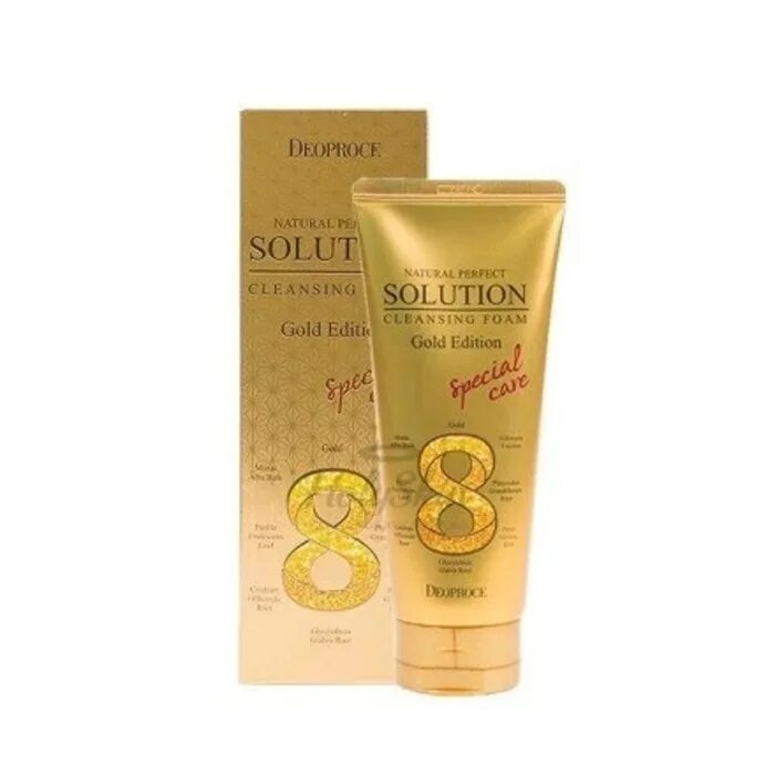 Perfect solution Cleansing Foam Gold Edition. Пенка для умывания natural perfect solution Cleansing Foam. Deoproce perfect solution Cleansing Gold Edition. "Пенка для умывания рисовая вода  natural perfect solution Cleansing  Foam Deep Cleansing ".