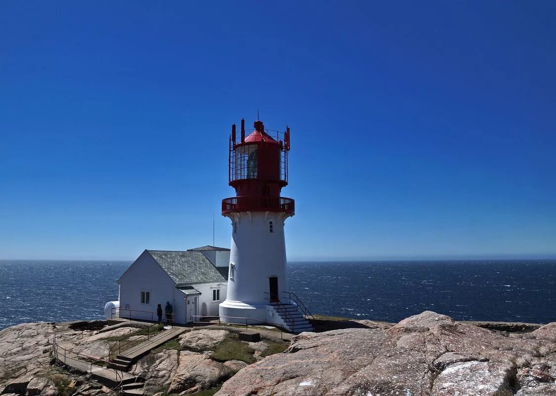 Береговой маяк. Маяки Норвегии. Линдеснес. Lindesnes Lighthouse. Маяк деревни Алнес.