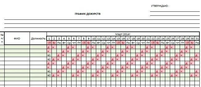 График дежурств охранников форма. Графики дежурств сторожей. График дежурства сторожей. График ночных дежурств. График 4 день 4 ночь