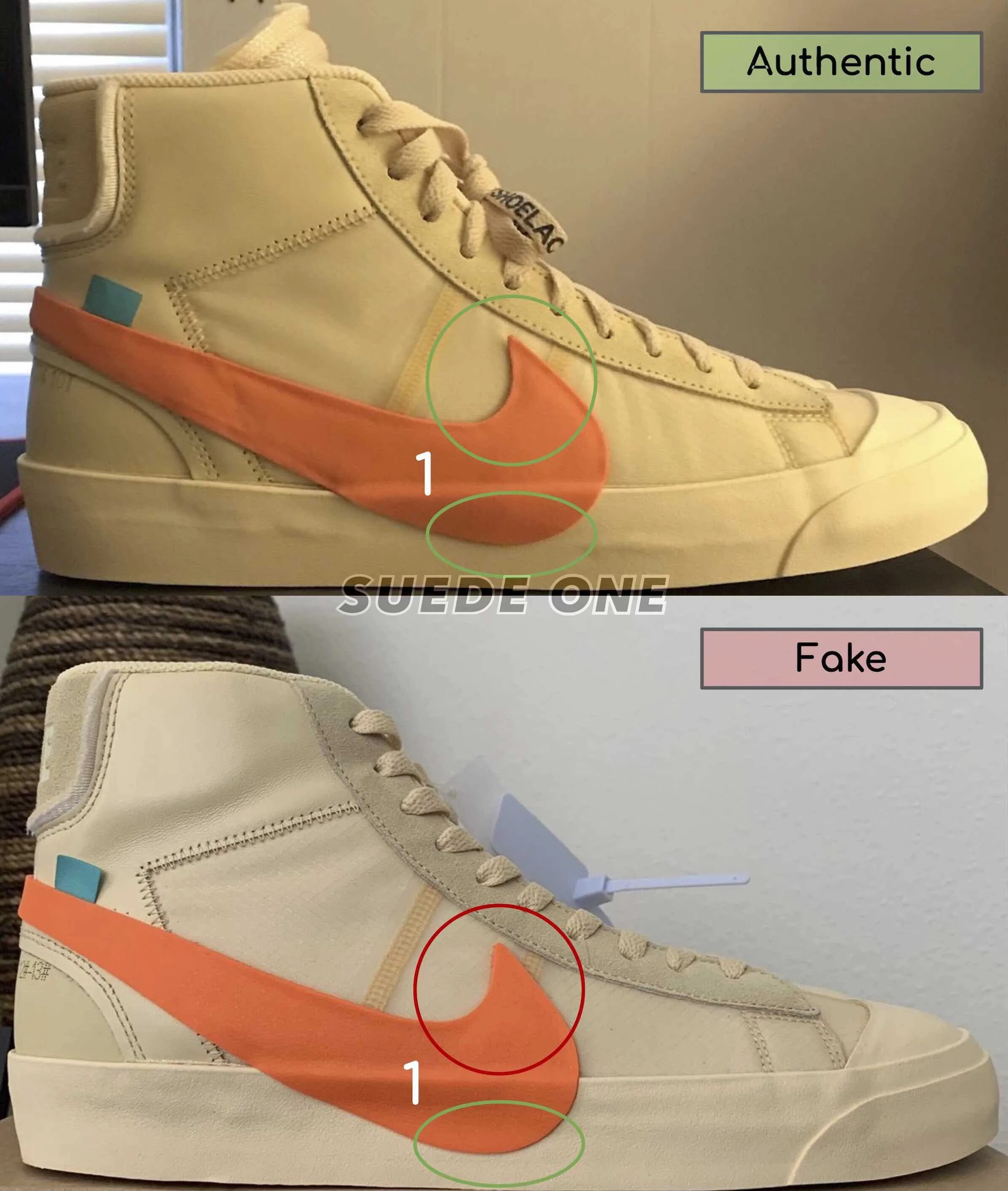 Как определить подделку кроссовок. Nike Blazer реплика и оригинал. Nike Blazer Mid 77 отличия от оригинала.