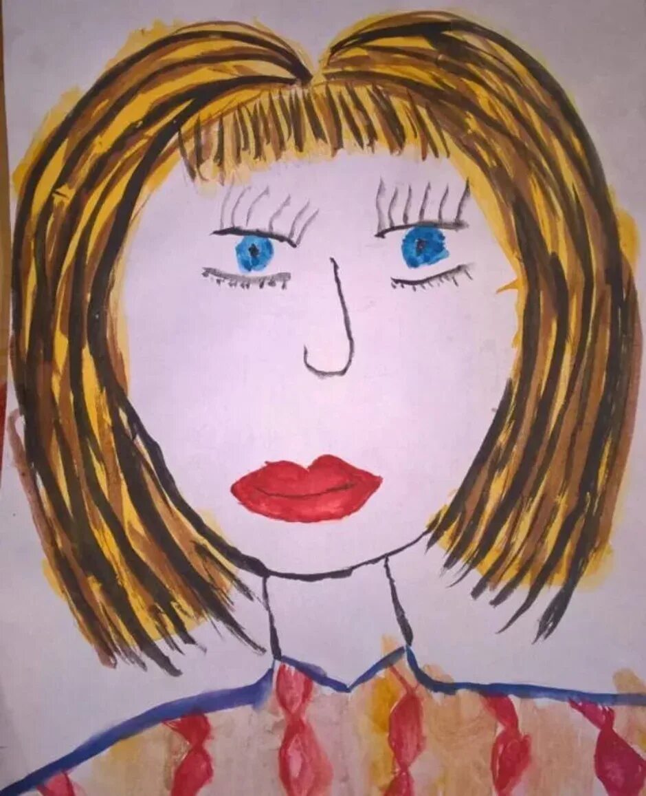Портрет мамы. Портрет мамы в детский сад. Рисунок для мамы. Портреты мамы детские рисунки.