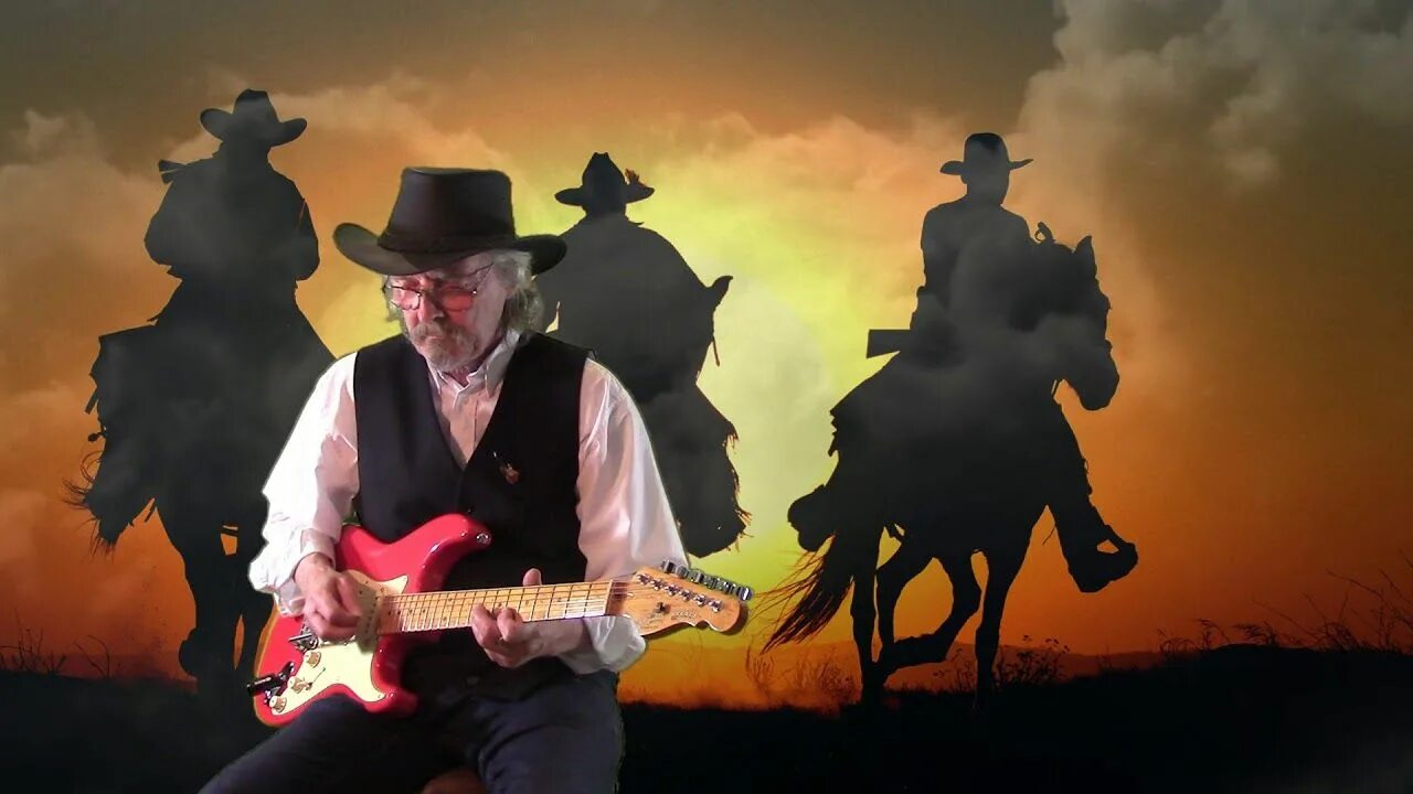 Песня вестерн. Riders in the Sky a Cowboy Legend. Ковбойская гитара. Гитара дикий Запад. Ghost Riders in the Sky Guitar.