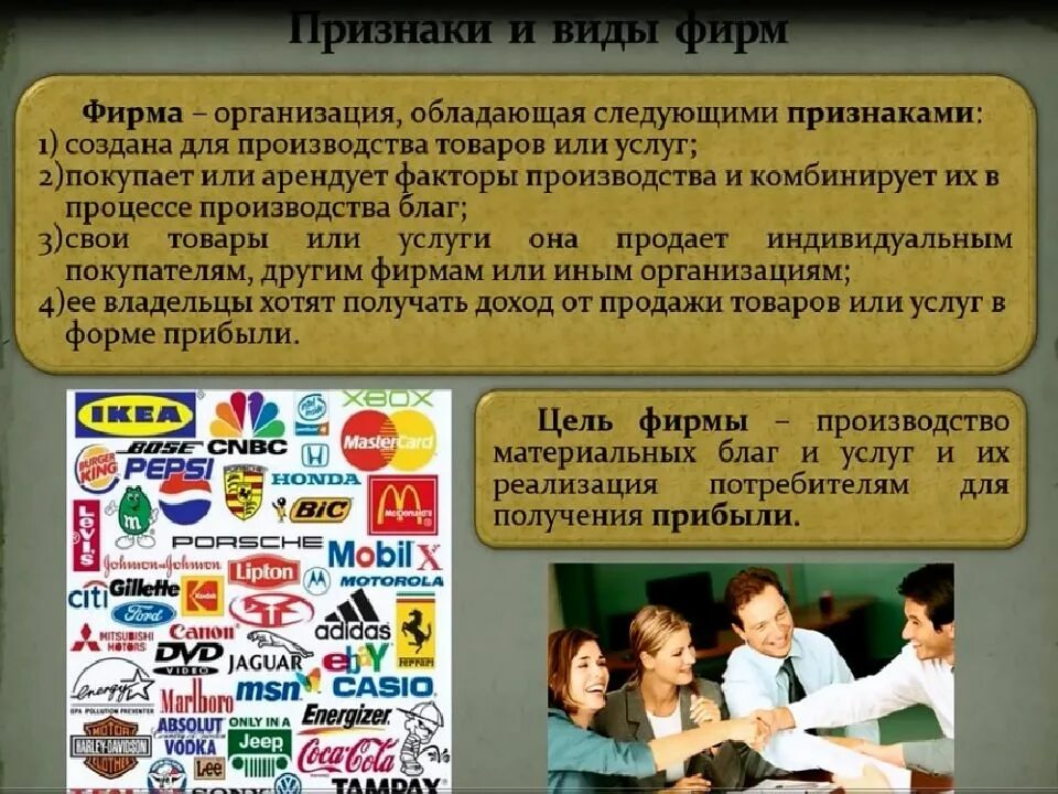 Экономика фирмы. Фирма это в обществознании. Презентация по теме экономика фирмы. Тема фирма в экономике