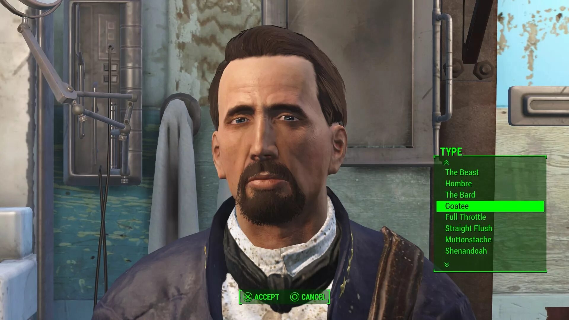 Какой год в фоллаут 4. Fallout 4 Николас Кейдж. Знаменитости в фоллаут 4. Редактора персонажа из Fallout 4..