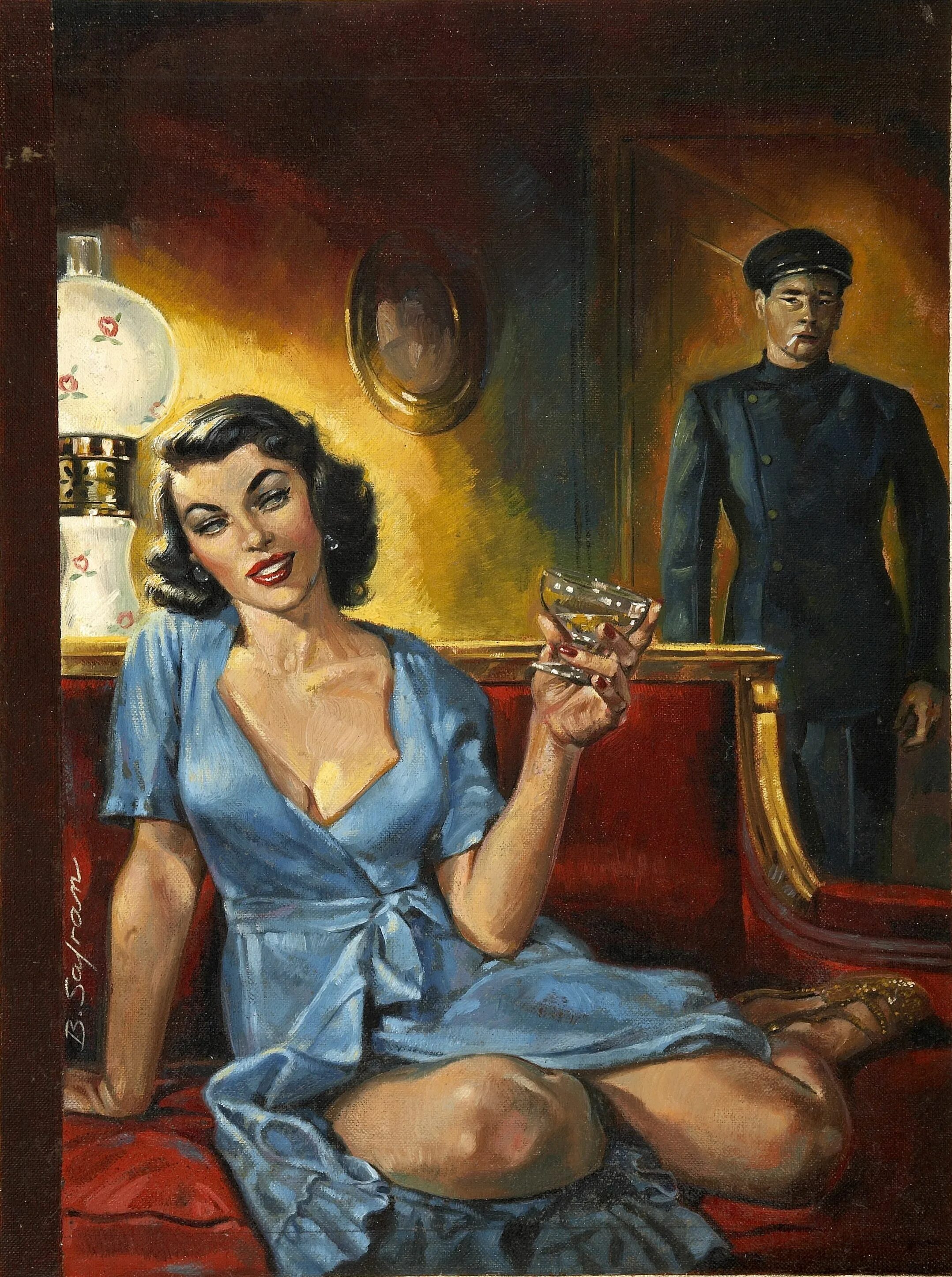 American Illustrators (20th Century) часть 1. Дама с бокалом. Пин ап вино. Ретро картины. Песни пейте сударыня вино