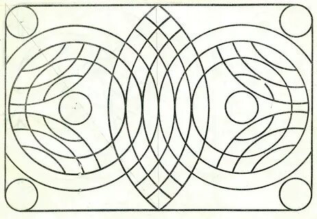 Узор ракушка циркулем. Скачать и распечатать