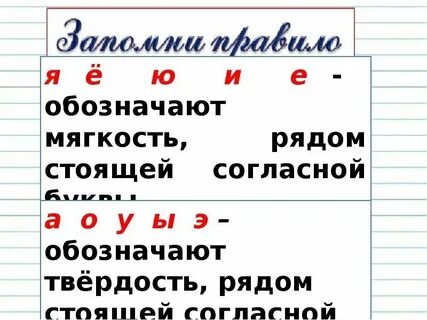 Мягкость согласных звуков обозначают на письме буквами