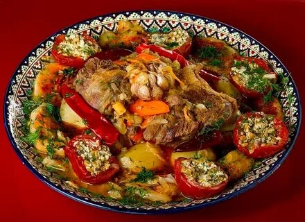 Мясо с овощами по узбекски