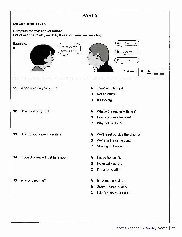 Test 3 reading and writing
