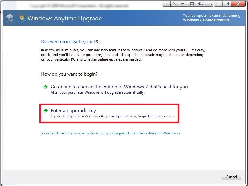 Ключ обновления для windows 7 anytime. Ключ обновления для windows 7 anytime