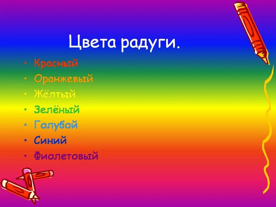 Какой ты цвет радуги. Радуга очередность цветов. Список цветов радуги. Радуга порядок цветов. Какие цвета у радуги.