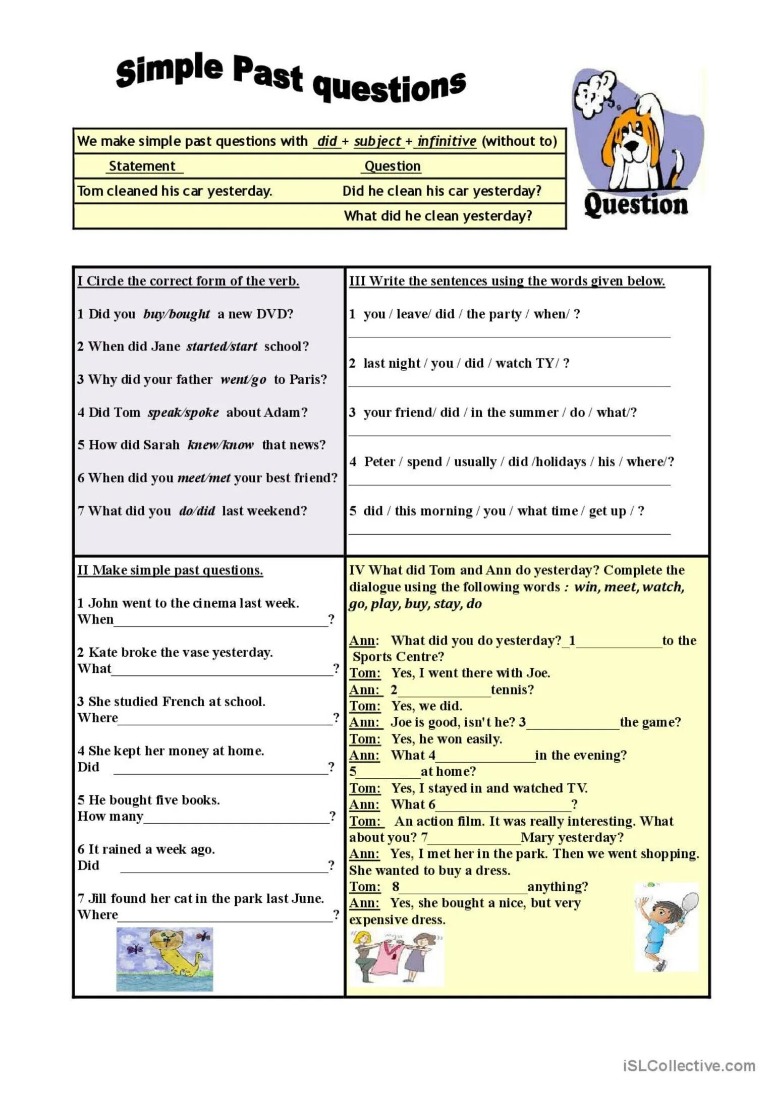 Weekend dialogues. Специальные вопросы в past simple Worksheets. Past simple WH questions for Kids. Past simple exercises вопросы. Past simple вопросы Worksheets.