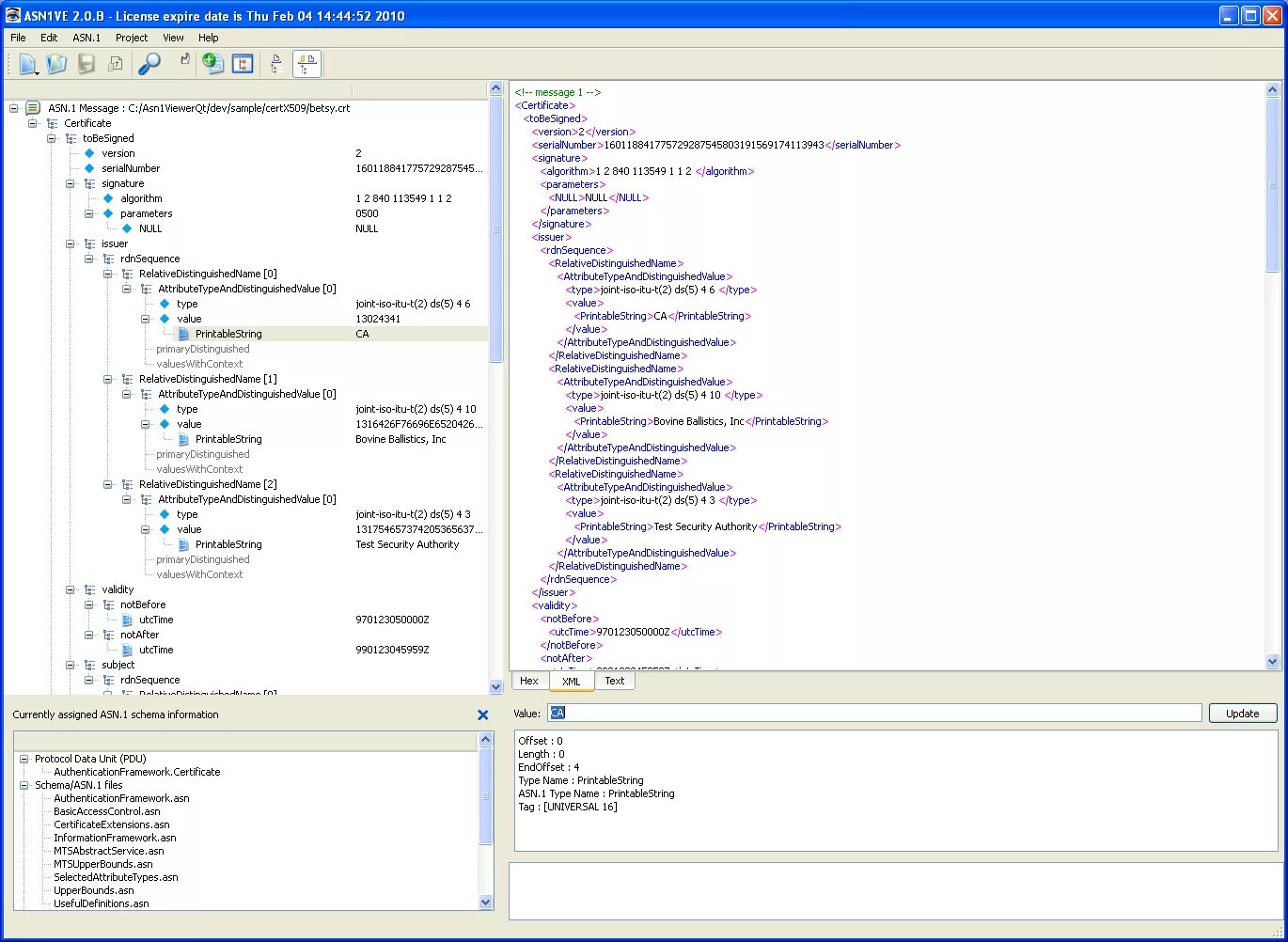 Asn1 encoding routines. Asn1. asn1ve asn.1 viewereditor. xml viewer. asn.1 tag table.