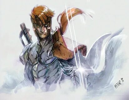 Download Shatterstar, Wielding Dual Blades, Ready for Action Wallpaper | Wa...