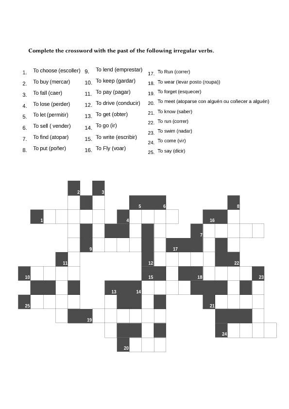 Simpler crossword