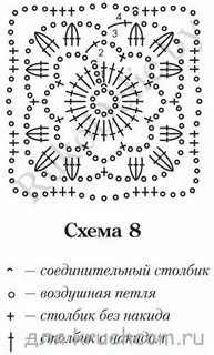 Квадрат крючком схемы с подробным описанием