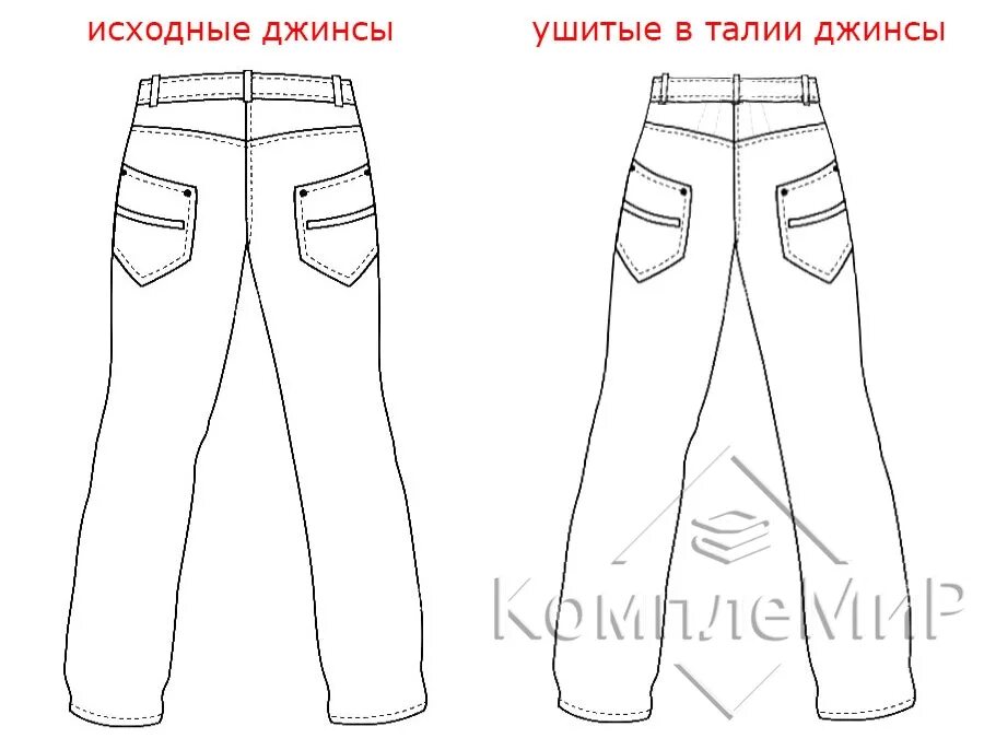 Как уменьшить размер джинсов