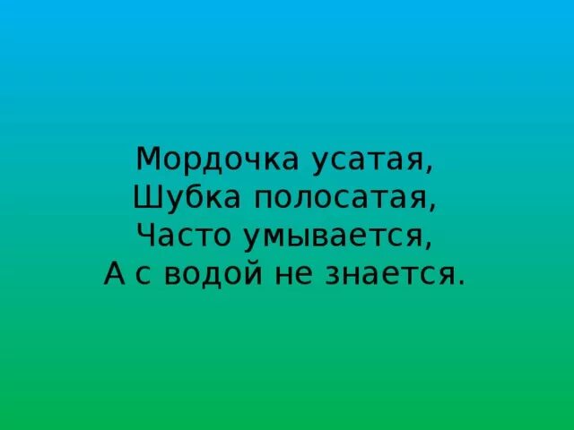 Часто умывается а с водой не знается. Мордочка усатая шубка полосатая часто. Загадка часто умывается а с водой не знается. Мордочка усатая шубка полосатая часто умывается а с водой. С хозяином дружит дом сторожит живёт под крылечком а хвост колечком.