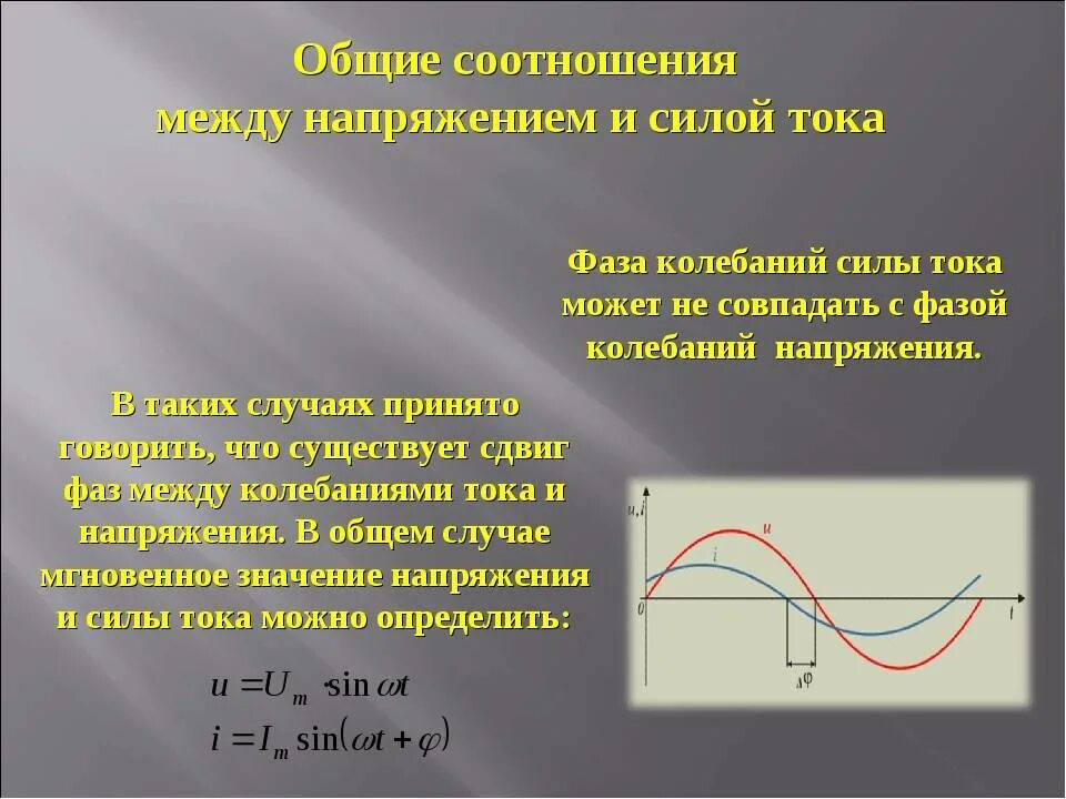 Изменение фазы тока. Сдвиг фаз между током и напряжением. Фазовые соотношения между током и напряжением. Сдвиг по фазе между током и напряжением. Сдвиг фаз между колебаниями напряжения и тока.