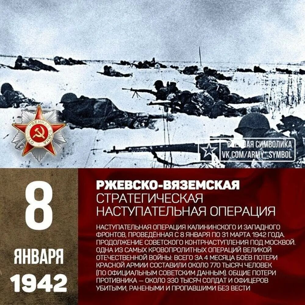 Ржевская наступательная операция 1942. Ржевско-Вяземская наступательная операция (8 января — 20 апреля 1942).. Ржевско-Вяземская наступательная операция 1942. 1.1) Ржевско-Вяземская стратегическая наступательная операция. Ржевско вяземская наступательная