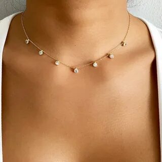 Золотая цепочка короткая на шею