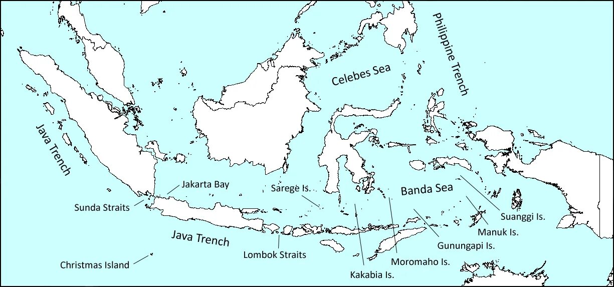 Где находятся большие зондские. Острова малайского архипелага на карте. Малайский архипелаг на контурной карте. Зондский пролив на контурной карте.