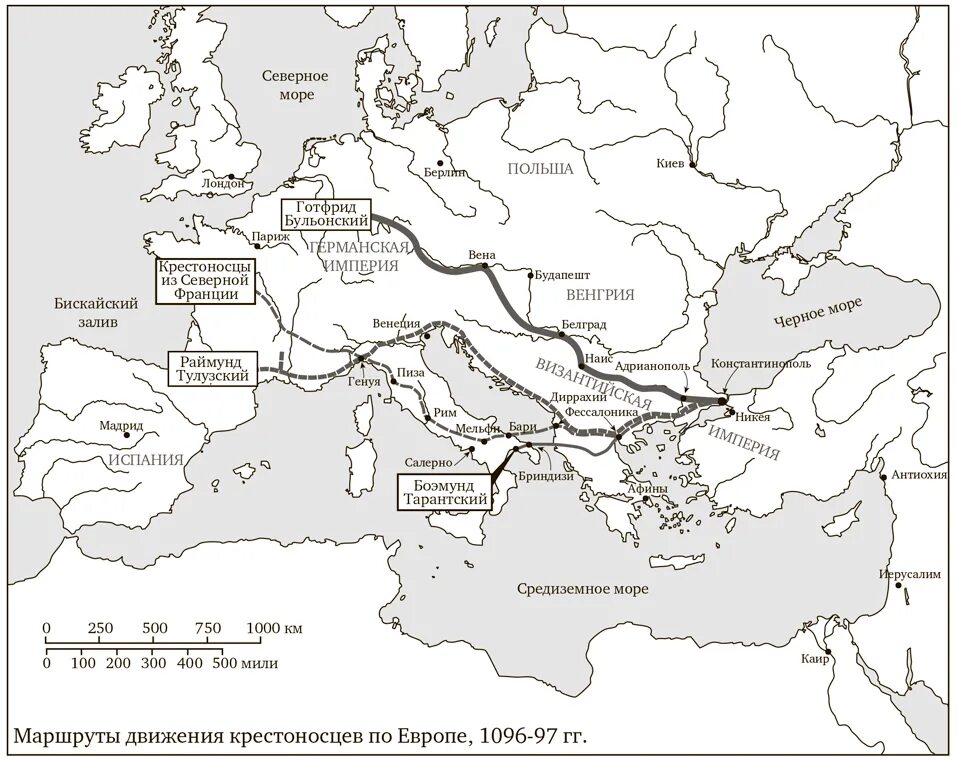 Контурные карты крестовых походов. Карта первый крестовый поход 1096-1099. 1 Крестовый поход карта. Первый крестовый поход карта. Карта первого крестового похода 1096-1099.
