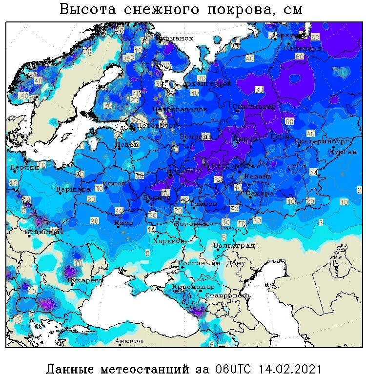 Карта снежного Покрова европейской части России. Граница снежного Покрова в России на карте. Граница снежного Покрова в европейской части России на сегодня. Высота снежного Покрова в России карта.