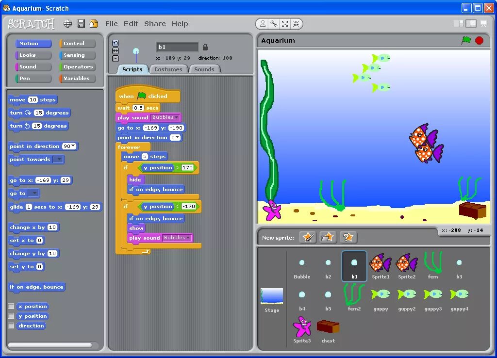 Скретч проекты. Программы для скретча. Скретч программа. Скретч аквариум.