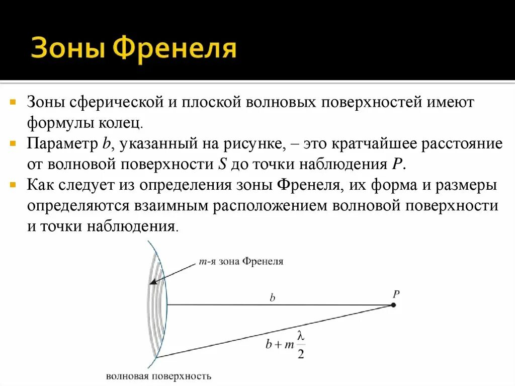 Принцип разбиения сферического волнового фронта на зоны Френеля.. Радиус зоны Френеля для сферической волны. Зоны Френеля для плоской волны. Дифракция принцип Гюйгенса-Френеля зоны Френеля.