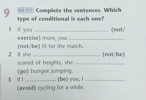 Complete with first conditional