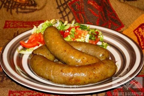 Картофельная колбаса в кишке со шкварками