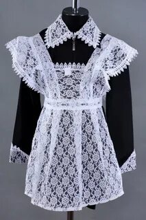 Фартук школьный белый кружевной