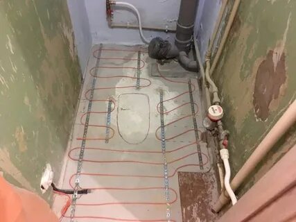 Теплые полы под унитазом