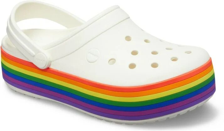 Crocs Crocband Rainbow glitter Clog белые. Сабо Crocs Crocband Rainbow Block White/Multi. Crocs Crocband platform Clog. Сабо крокс женские на платформе. Кроксы на подошве