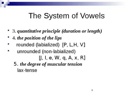 Classification of english vowels