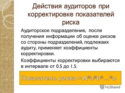Действия аудитора