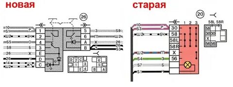 Распиновка кнопки света ваз 2110
