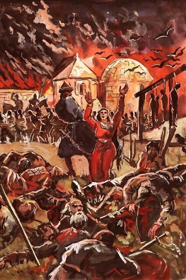 1240 хан батый. татаро-монгольское иго золотая орда. русь при золотой орде. набег хана девлет-гирея на москву (1571 г. опустошив русь орда.