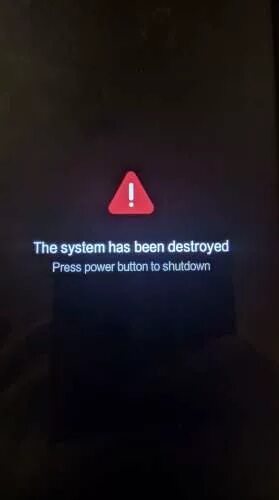 The system has been destroyed xiaomi redmi