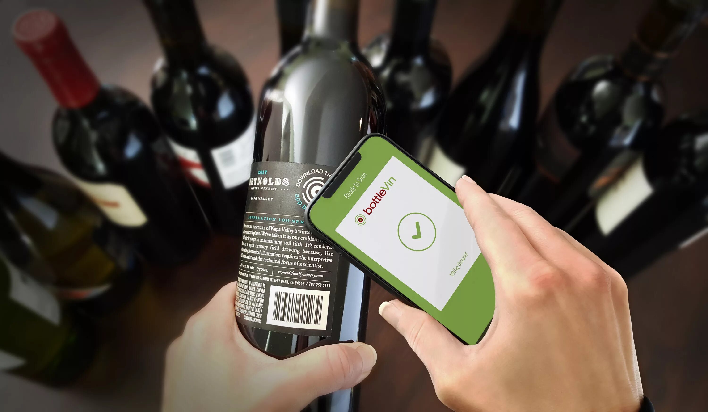 Smart wine scanner. Monarches connected to wine. photos of monarches connected to wine.