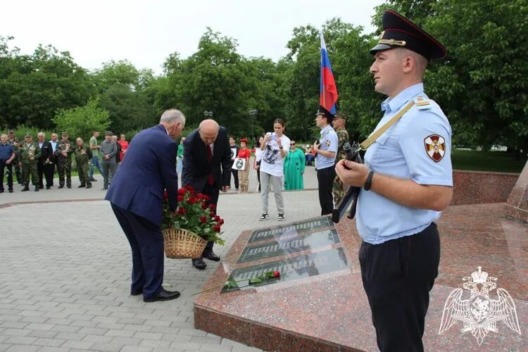 День Росгвардии. День ОМОН КБР 5 июня. Празднование 9 мая в г.Прохладном Кабардино Балкарской Республики. Росгвардейцы из Нальчика. Мероприятие посвященное бондареву