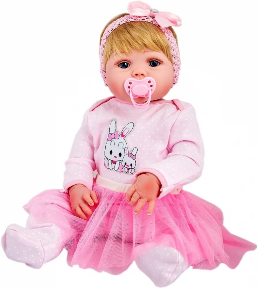 Кукла реборн "Фиалочка", 55 см. Реборн КИД. Детская кукла пупс