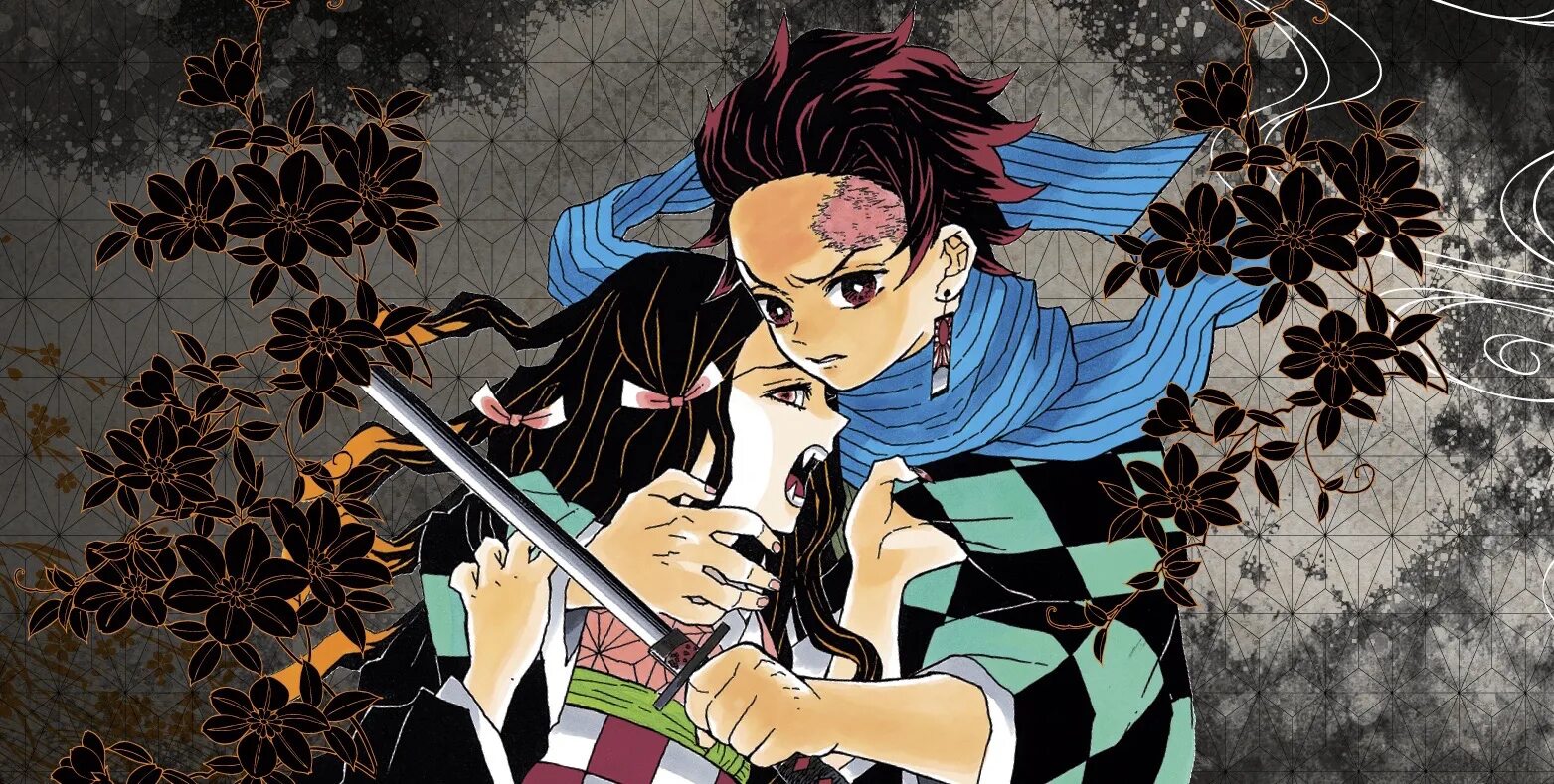 Читать цветную мангу клинок рассекающий. Demon Slayer Kimetsu no Yaiba. Демон Slayer Kimetsu. Клинок рассекающий демонов Kimetsu.