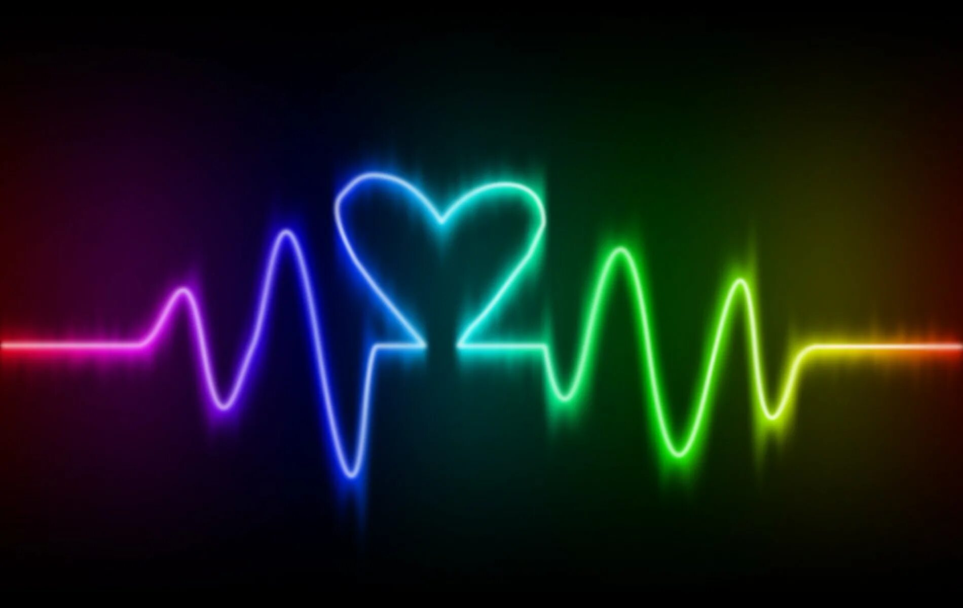 Сердцебиение девушки. Пульс. Кардиограмма сердца. "Ритм" (сердечный). Пульс на черном фоне.