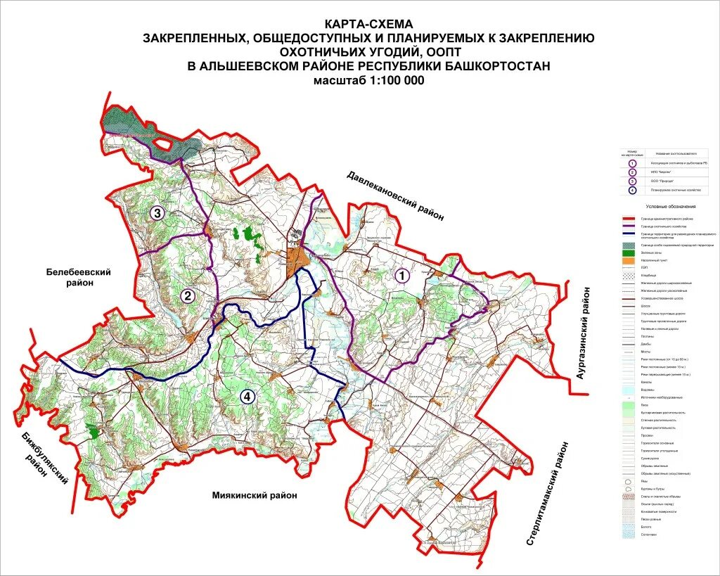 Карта альшеевского района