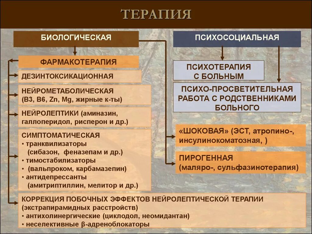 Синдромология шизофрении. Инсулинокоматозная терапия при шизофрении. Биологическая терапия в психиатрии. Нормотимики.