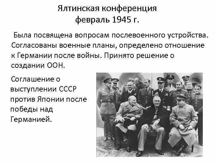 Формирование ялтинского послевоенного мироустройства