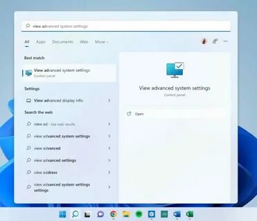 Advanced system settings